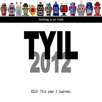 2012: This year I learned