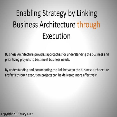 Tying strategy through execution