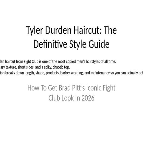 Tyler Durden Haircut Guide by Stylorica – Jessica Becker’s Expert Breakdown
