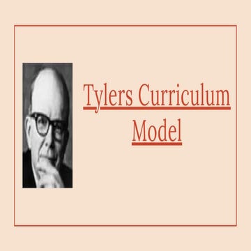 Tylers curriculum model