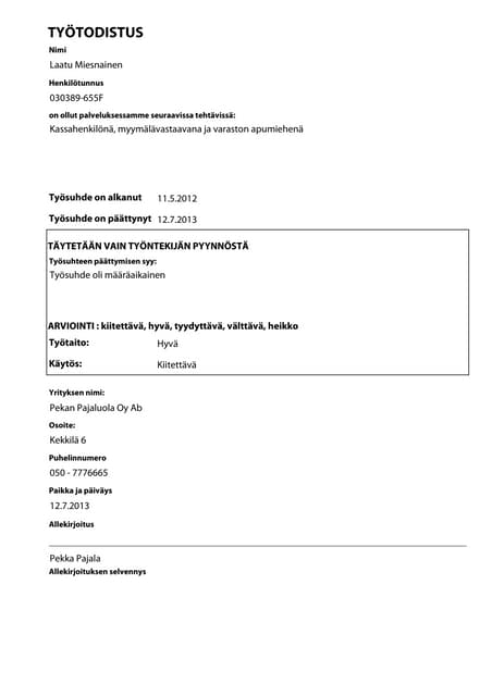 Staffpoint Ty todistus PDF