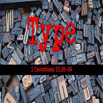 Type 1 Corinthians 15:20-34