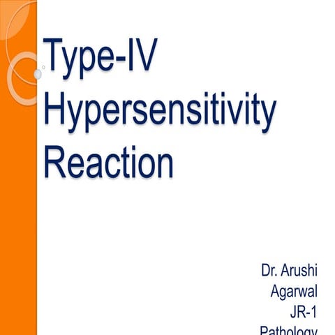Type iv hypersensitivity reaction