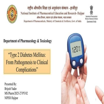 Type 2 Diabetes Mellitus: Overview, Management, and Prevention | PPTX
