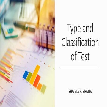 Type and classification of test | PDF | Science