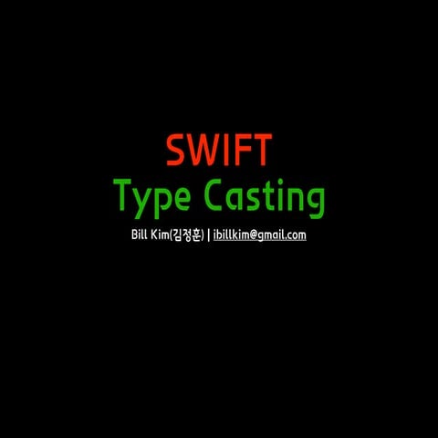 [Swift] Type casting