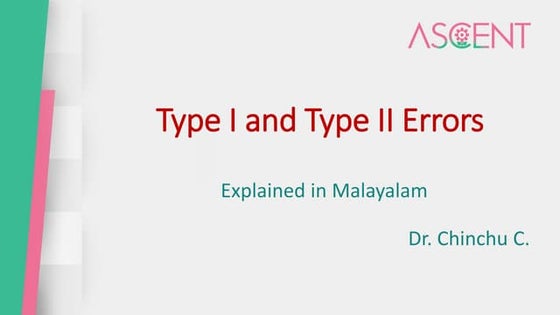Type i and type ii errors | PPT