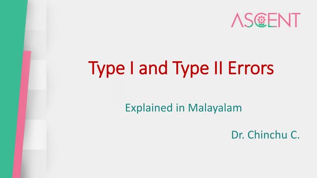 Type i and type ii errors | PPTX