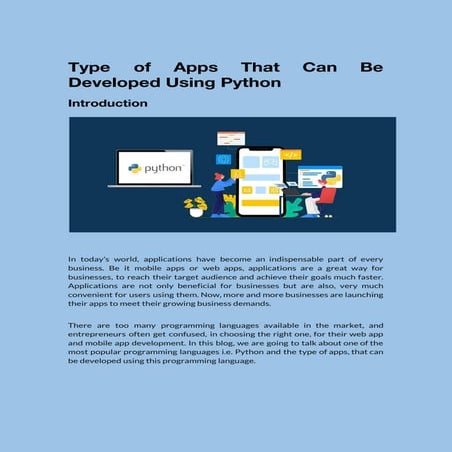 Type of apps that can be developed using python | PDF