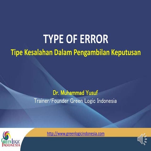 Type of Error | PPT