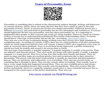 Examples Of Different Types Of Essays | PDF
