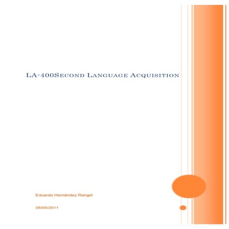 Type of interlanguage in ten years old child