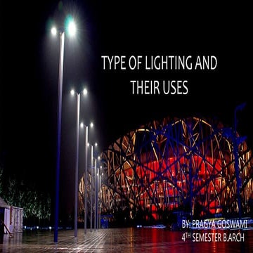 Types of lighting and their uses