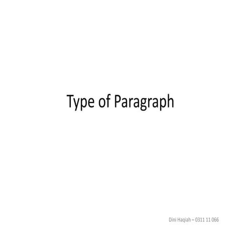Type of paragraph