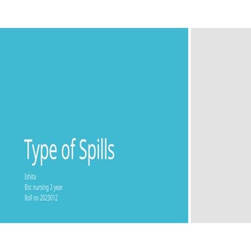 type of Spills microbiology.............