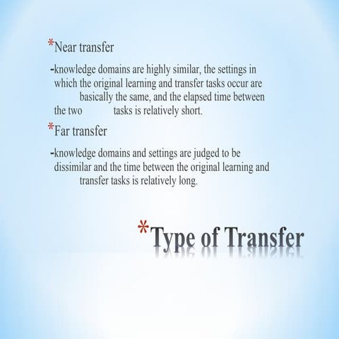 Type of transfer 