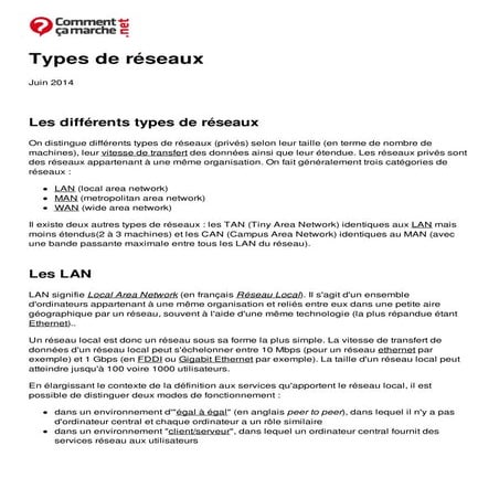 Types de-reseaux | PDF