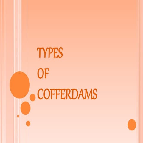 Types of-cofferdams