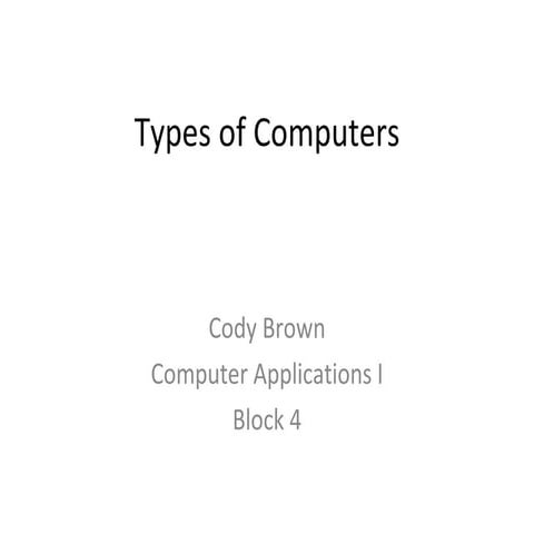 Types Of Computers