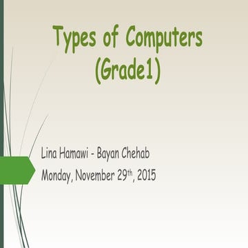 Types of computers grade1