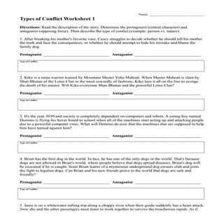 Types of-conflict-worksheet-1