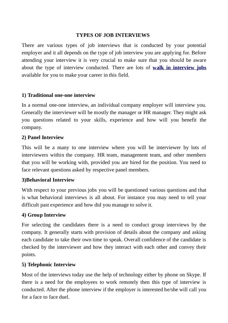 types-of-interview