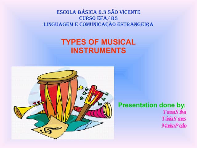 Types Of Musical Instruments
