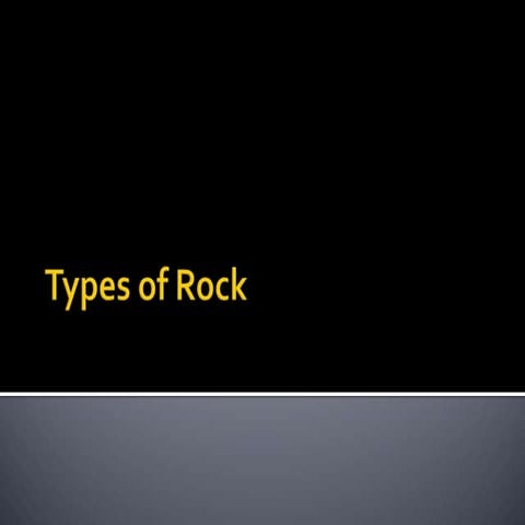 Types-of-Rocks. science presentation ppt