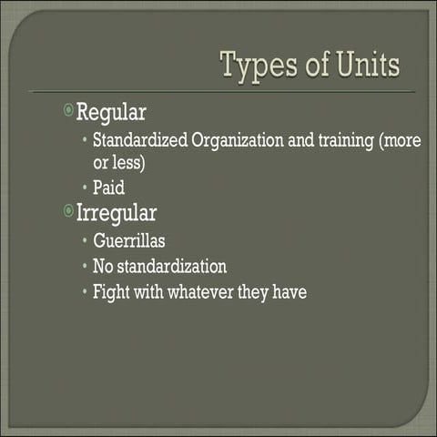 Types  Of Modern Military Units