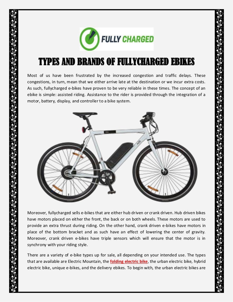 e bike types