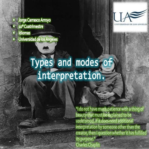 Types and modes of interpretation