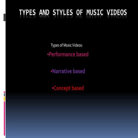 Types & Styles of music videos | PPTX