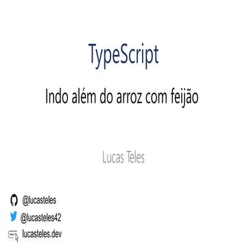 Type script   alem do arroz com feijao