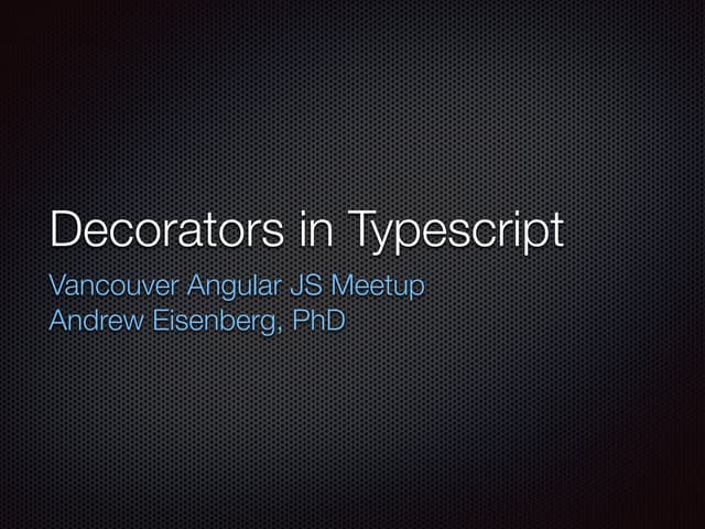 Typescript decorators | PDF | Programming Languages | Computing