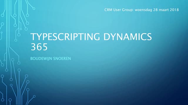 TypeScripting Dynamics 365