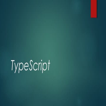 TypeScript Presentation | PPT