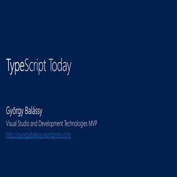 TypeScript Today