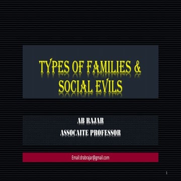 Types Families and Social Evils 