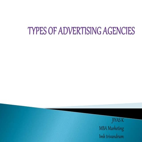 Types of advertising agency