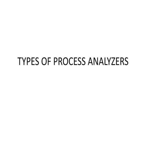 Types of Industrial Process Analyzers
