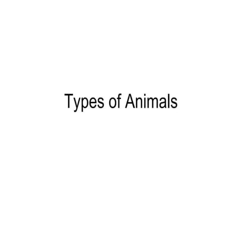 Types of animals