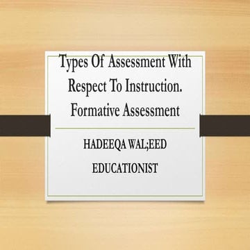 FORMATIVE ASSESSMENT 