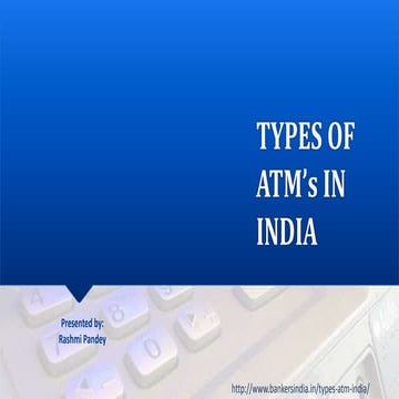 Types of ATMs in the world and their features