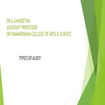 principles of auditing types of audit ppt