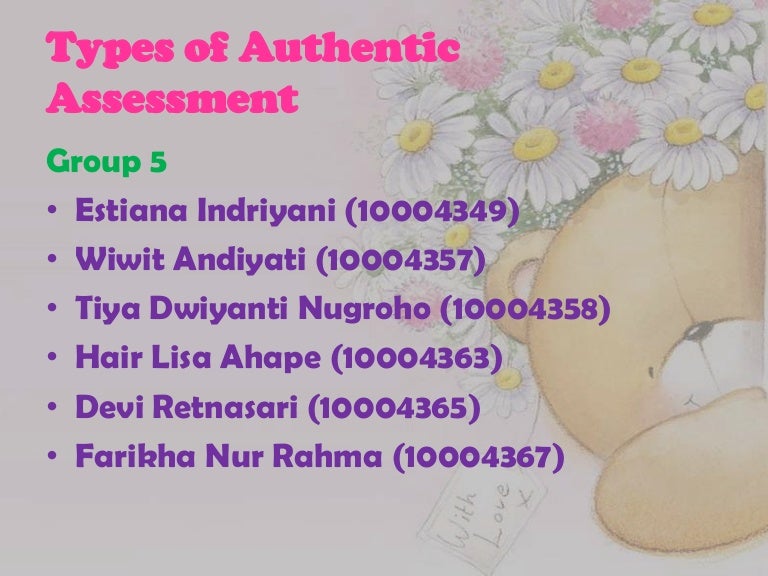 Types Of Authentic Assessment