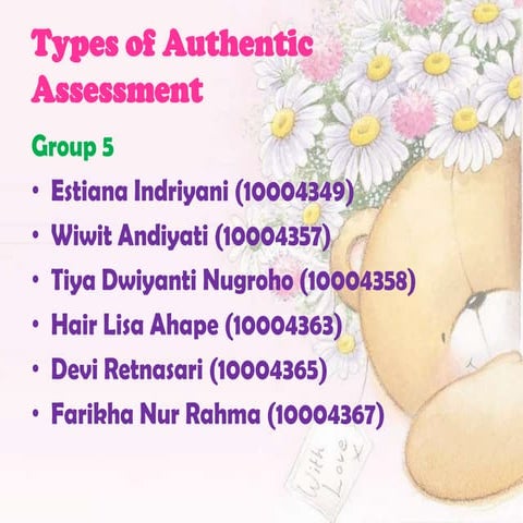 Types of Authentic Assessment