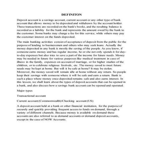 Types of bank accounts in india