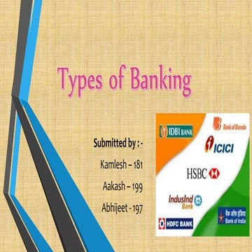 Presentation on Types of Banking