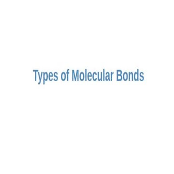 Types of bonds