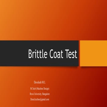 Brittle coating and test